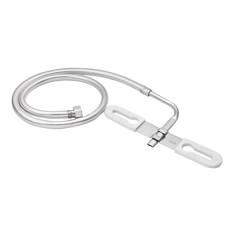 Truliving_Jet Spray 304-Grade Flat Nozzle with 1 Meter Tube Silve White