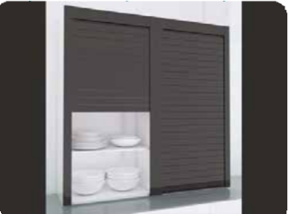 Truliving_ROLLING SHUTTER PVC (BLACK FINISH) 450 MM
