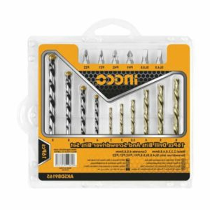 Trueliving_Power Tools Accessories-Screwdriver Bit Sets-Tools & Hardware-INGCO 16PCS Drill Bits & Set screwdriver Bits Set AKSDB9165 | Packed by double blister