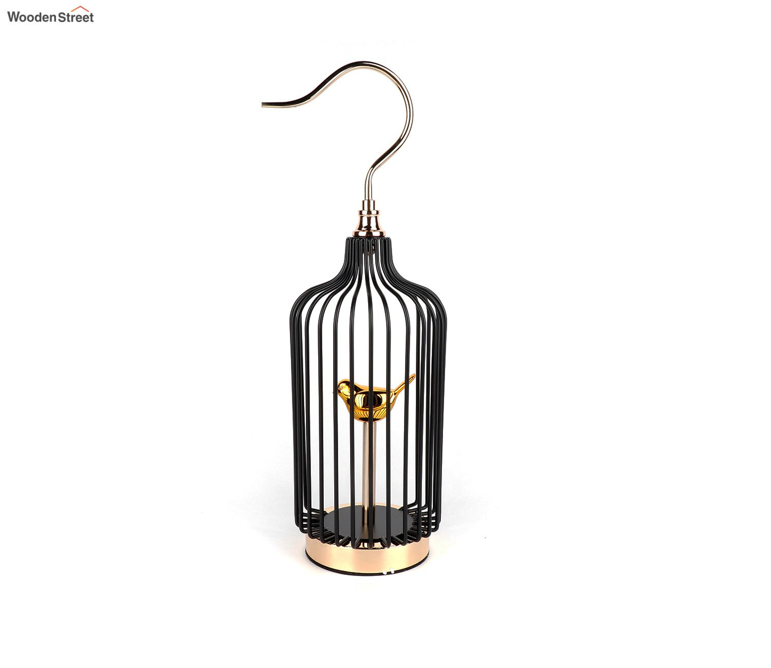 Sleek Cage Console Table Decor (M, Black)