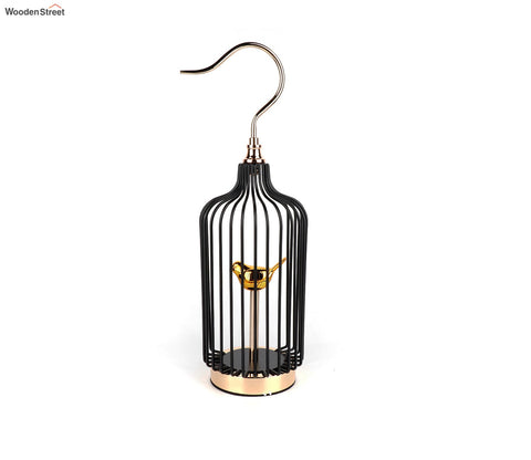 Sleek Cage Console Table Decor (M, Black)