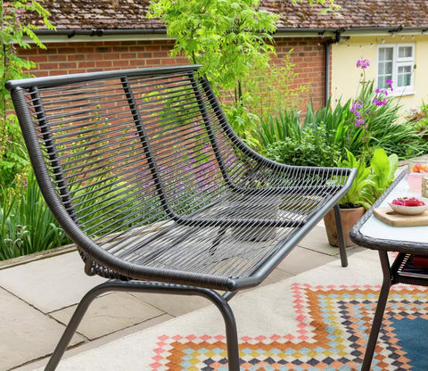 Grey Rope 4 Seater Sofa Set With Table