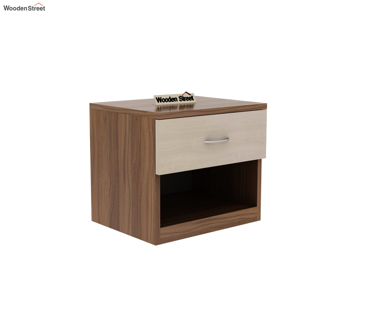 Drewno Bedside Table (Exotic Teak Finish)