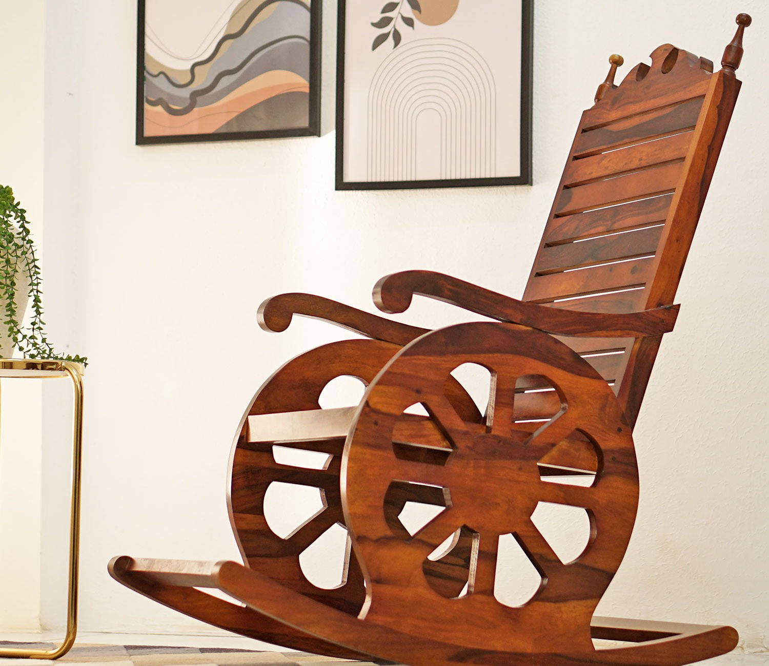 Silvio Rocking Chair (Honey Finish)