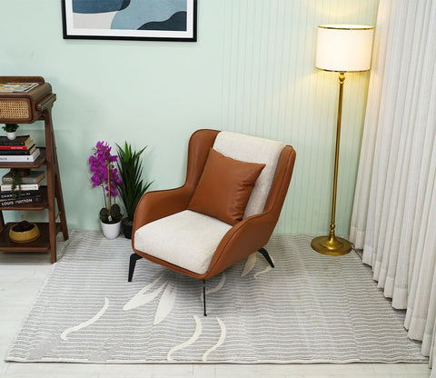 Floret Grey Carpet (7.5 x 5 Feet)