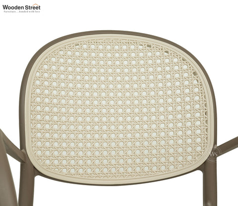 Avelis Premium Outdoor Chair with Rattan-Style Weave & PP Durability (Grey)
