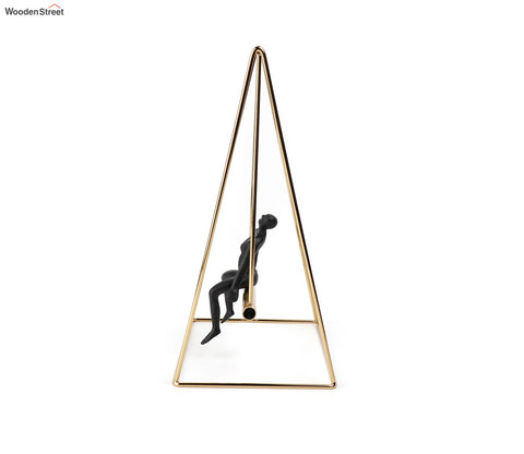 Human on a Golden Swing Figurine (S, Black)