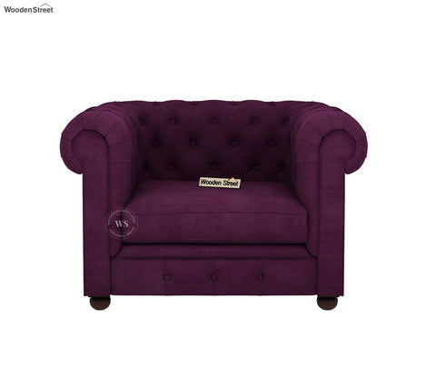 Henry 1 Seater Sofa (Velvet, Mulberry Pink)