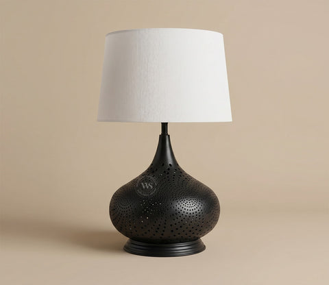 Wick Metal Black Table Lamp