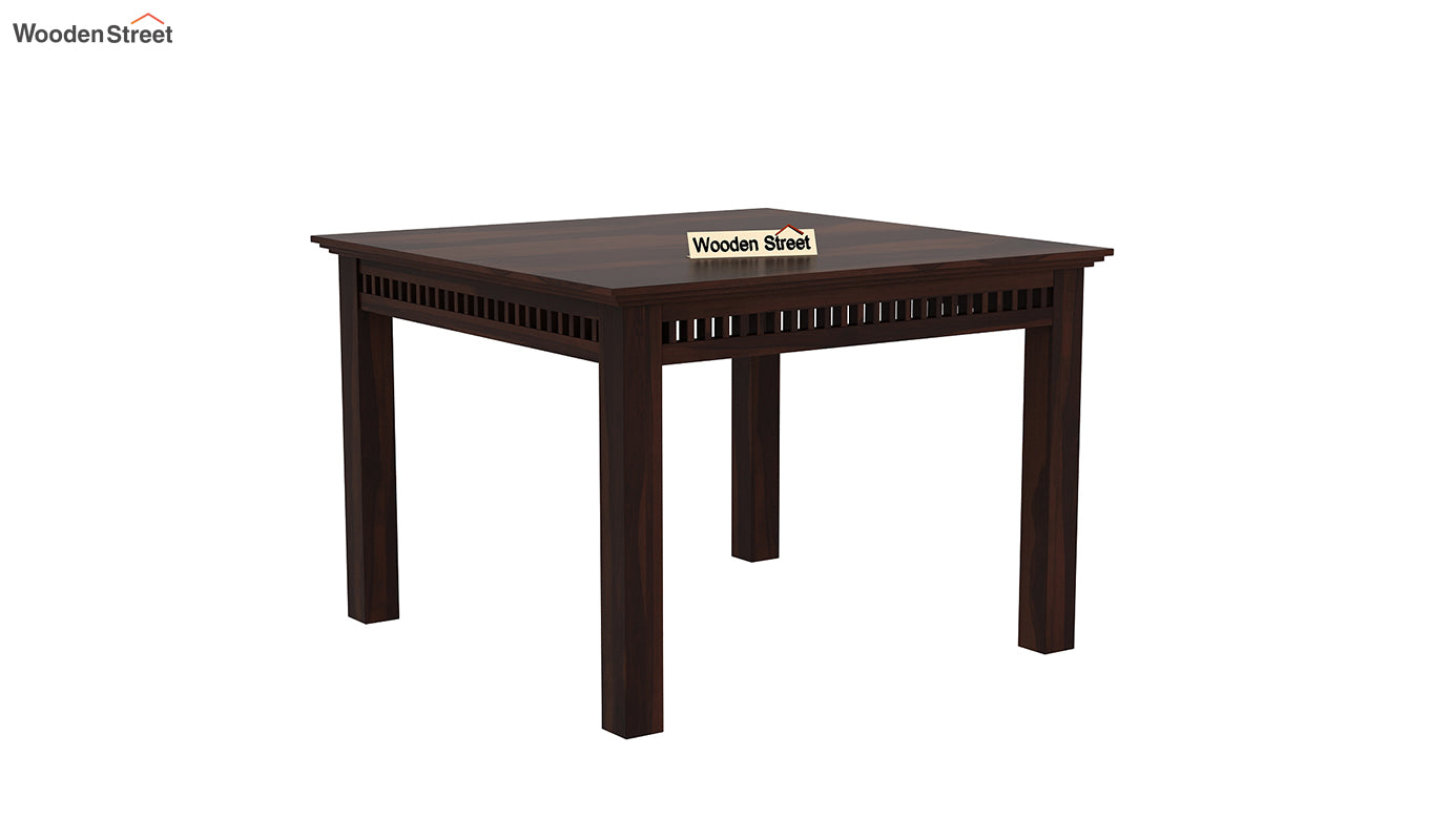 Adolph 4 Seater Compact Dining Table (Walnut Finish)