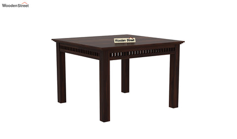 Adolph 4 Seater Compact Dining Table (Walnut Finish)