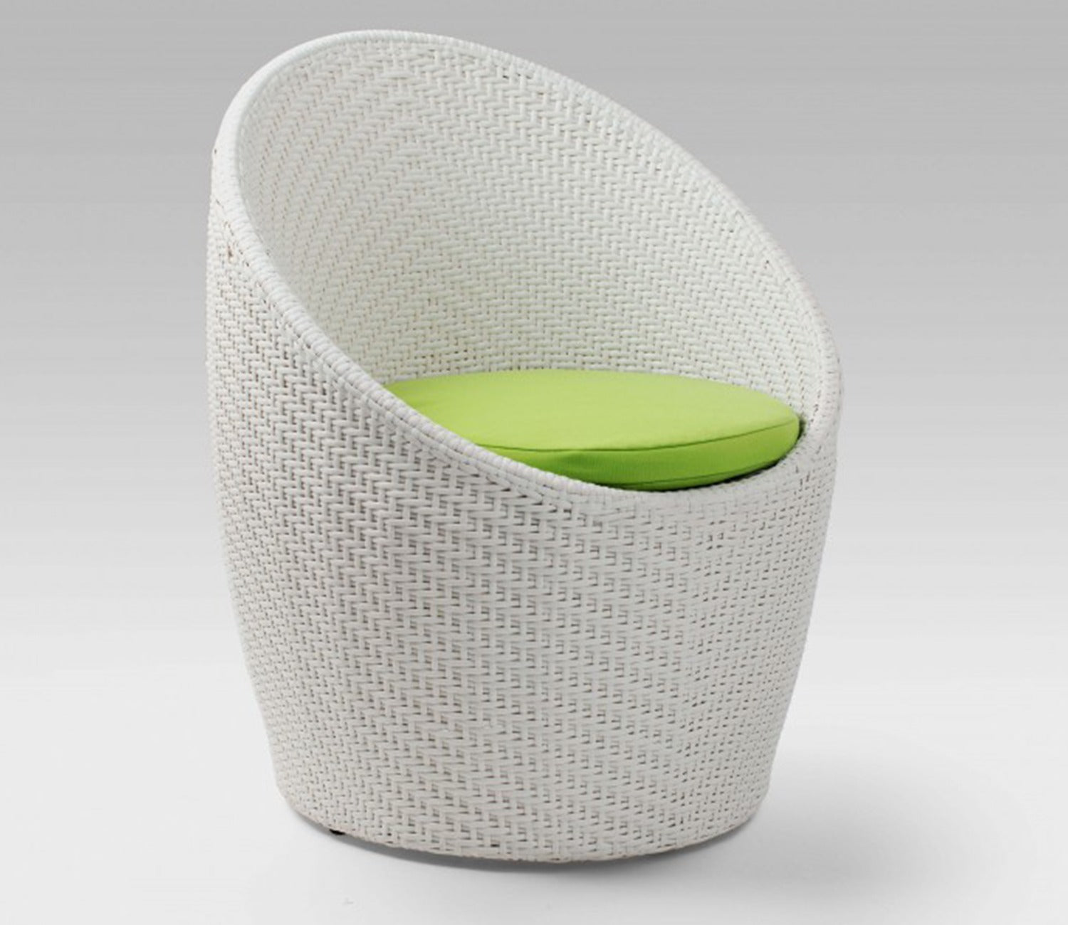 White Rattan And Wicker 2 Seater Set With Table And Green Cushions