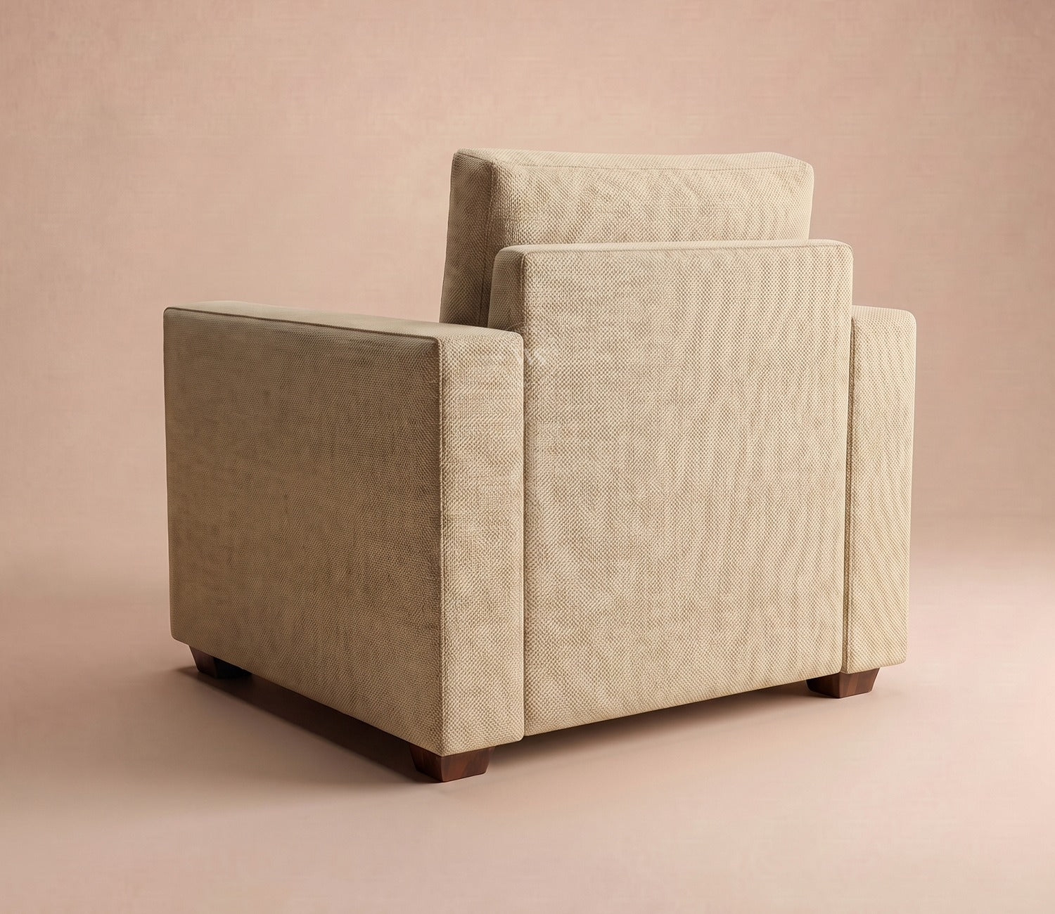 Albus One Seater Fabric Sofa (Cotton, Irish Cream)