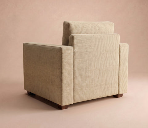 Albus One Seater Fabric Sofa (Cotton, Irish Cream)