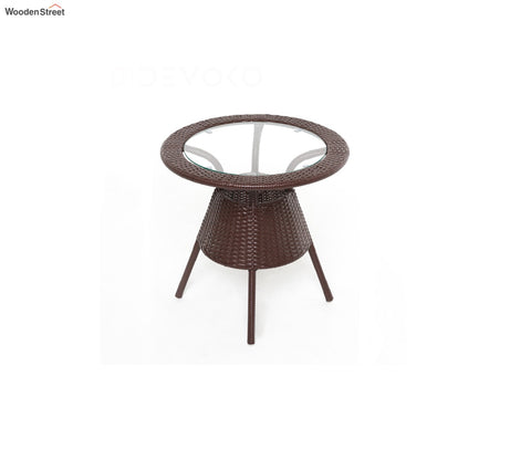 2 Seater Patio Table Set (Brown)