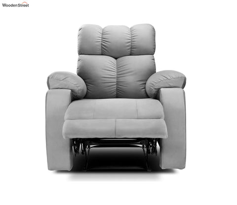 Valios Fabric 1 Seater Manual Recliner Chair (Grey)