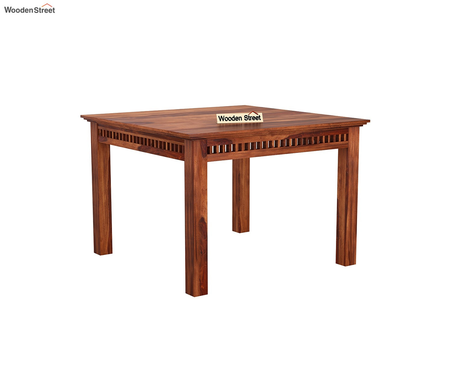 Adolph 4 Seater Dining Table (Honey Finish)