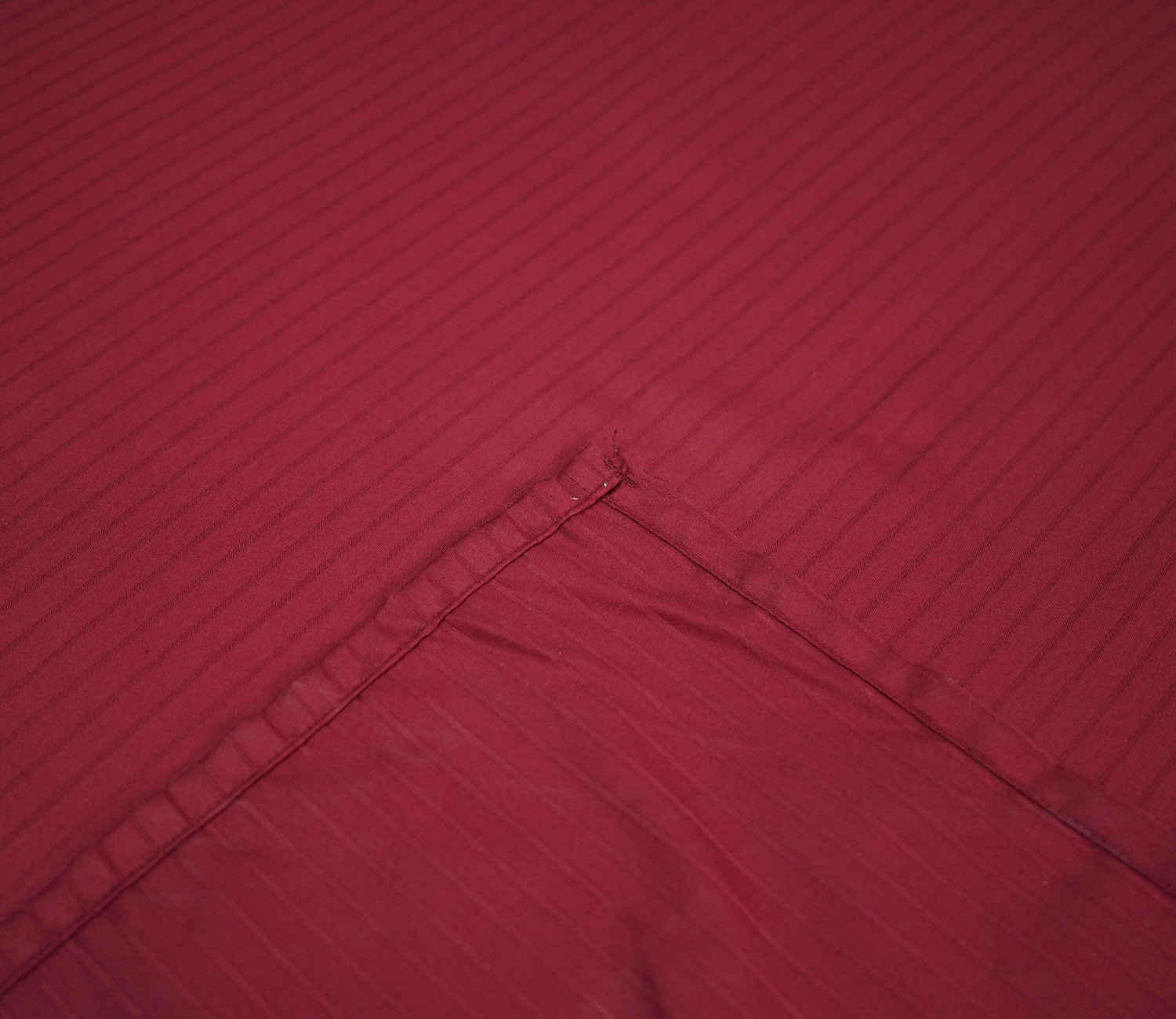 Ruby Classic Stripe King Size Bedsheet (Maroon)