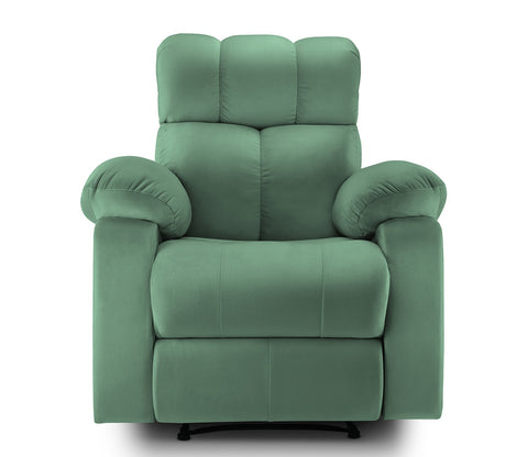 Valios 1 Seater Manual Fabric Recliner Chair (Green)