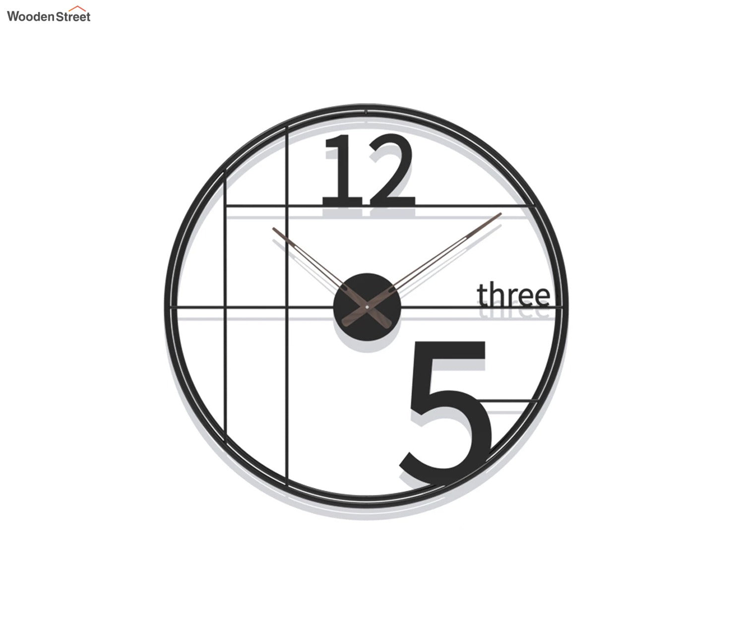 Black Analog Iron Wall Clock