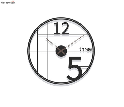Black Analog Iron Wall Clock