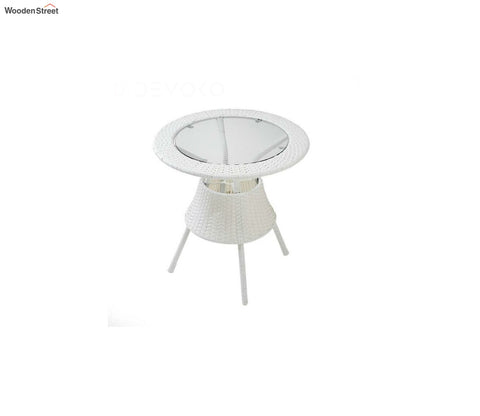 2 Seater Patio Table Set (White)