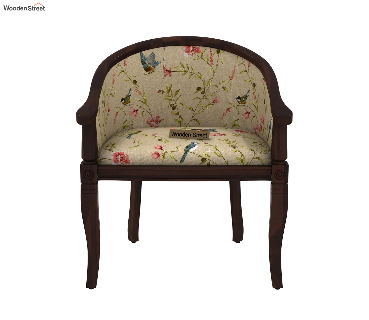 Arctic 2 Seater Sheesham Wood Balcony Set (Walnut Cream Robins)