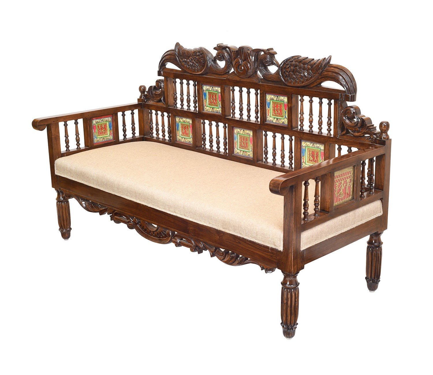 Mallika Takth in Teakwood with Walnut Finish