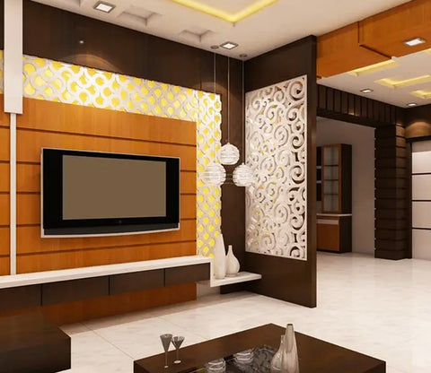 Handcrafted Wooden Brown Wooden Partition