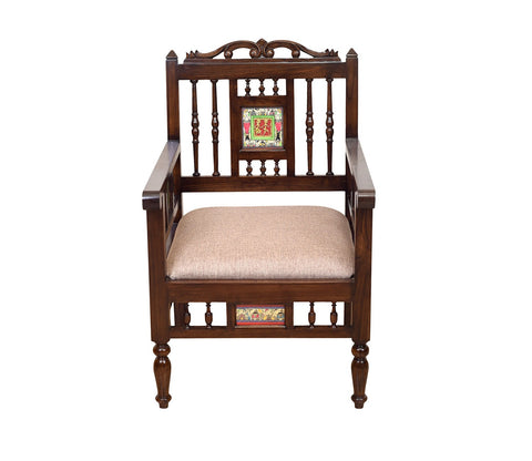 Mora Single Seater Teak Wood Sofa