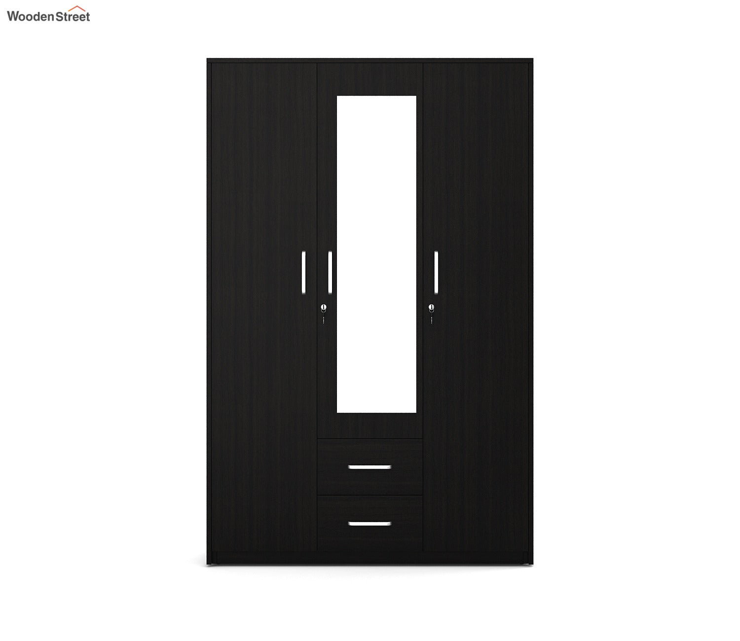Kosmo Apex 3 Door Dresser Wardrobe (Flowery Wenge Finish)