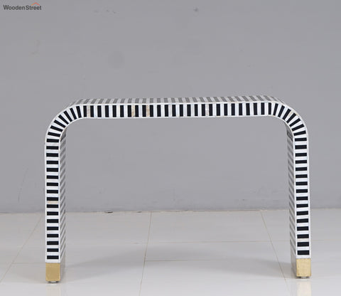 Florence Lining Stripes Designed Mother of Pearl Console Table