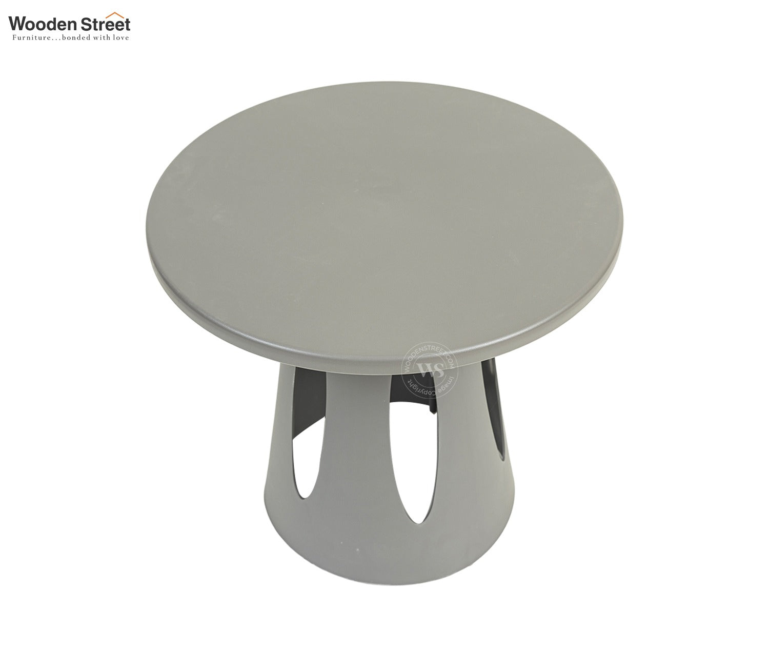 Mushru Multi-Utility Side Table with Leg Support (Grey)