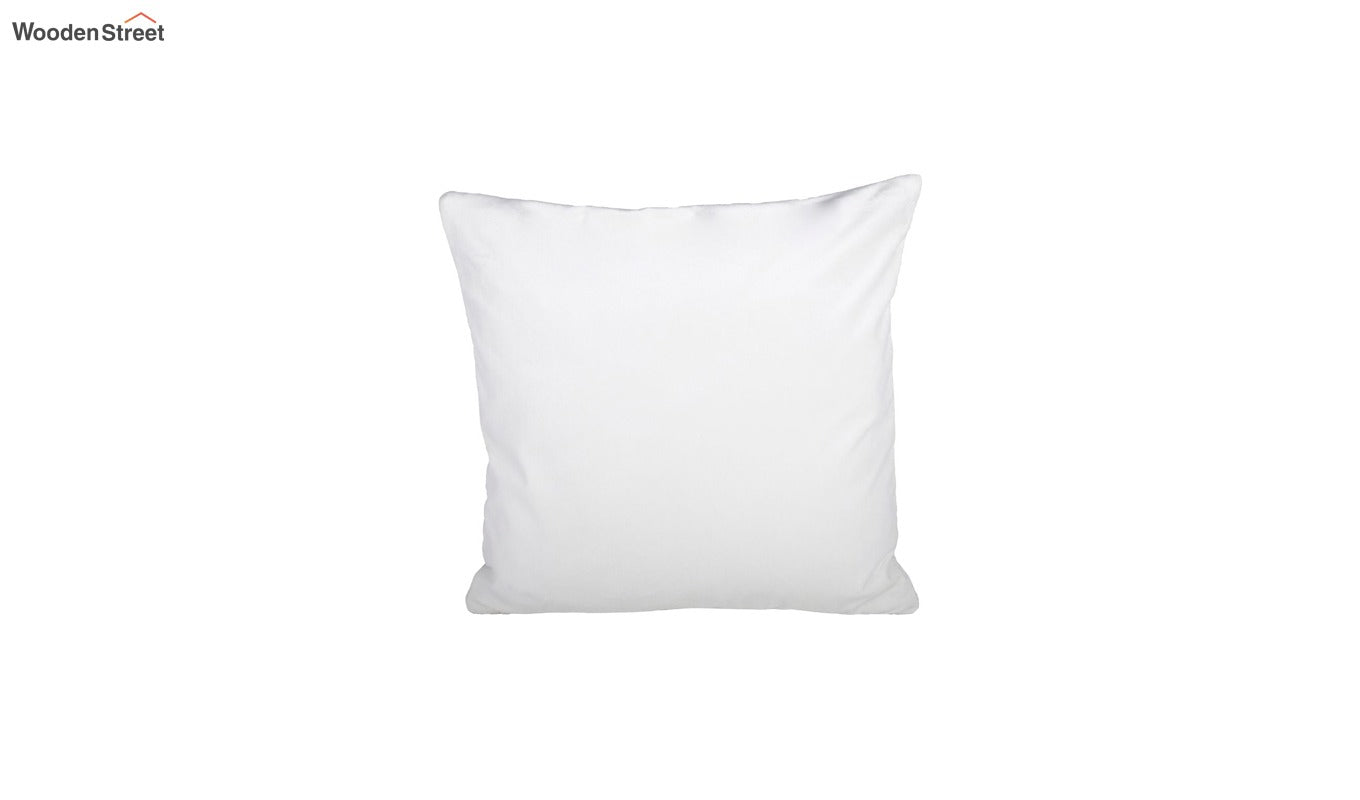 Velvet Quilted Cushion Cover - Set Of 1 (Ivory, 18 x 18 inch)