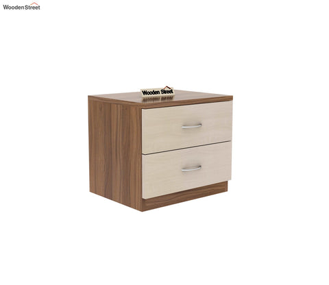 Carmen Bed Side Table (Exotic Teak - Ice Beech Finish)