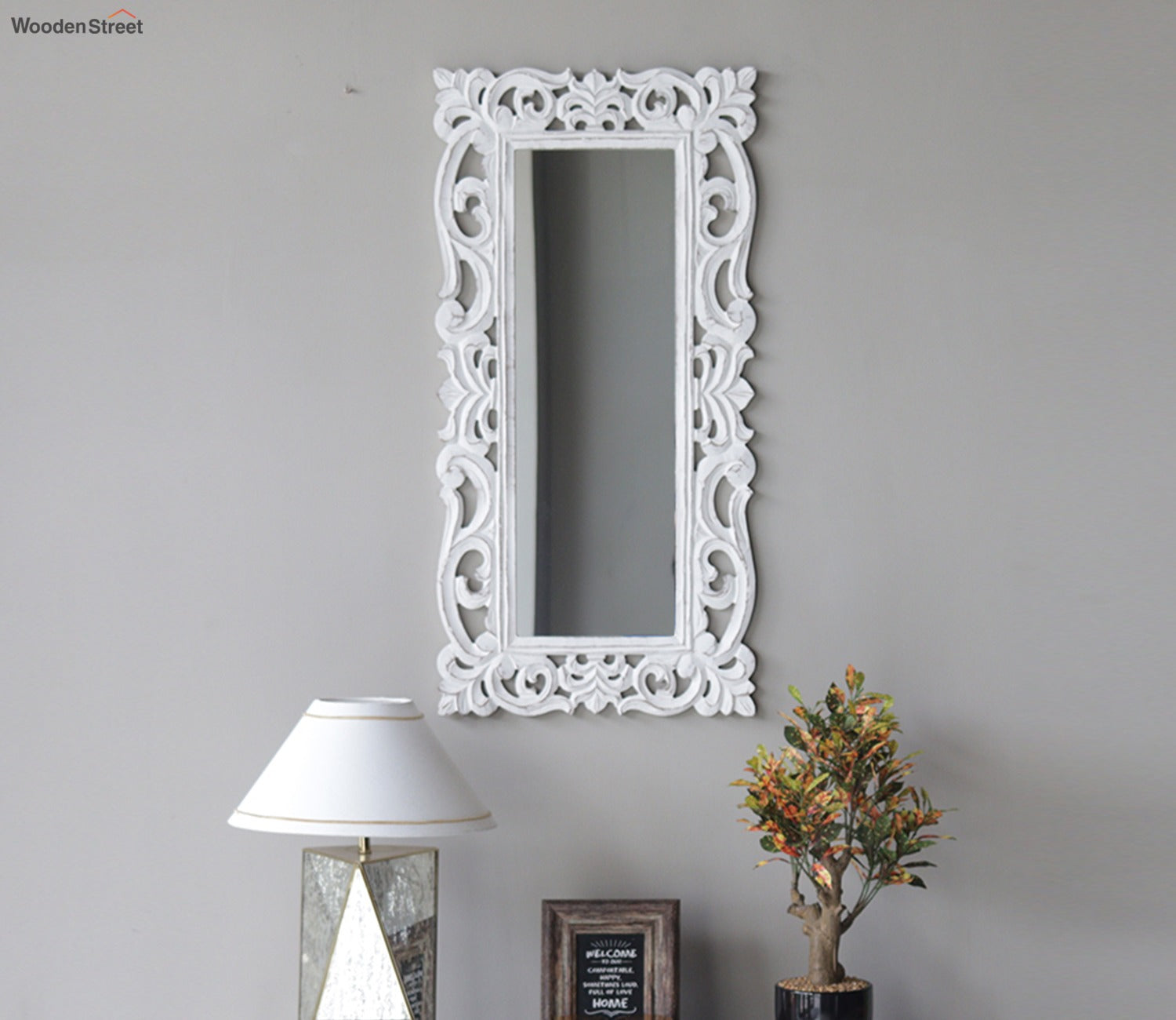 Folia Tall Carved Wall Mirror