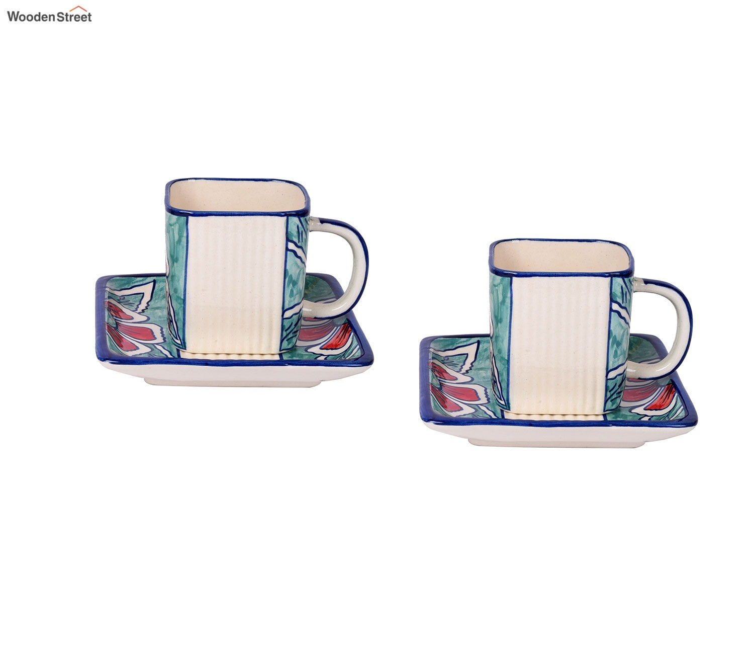 Artic Flowers of Ecstasy Cup and Saucer (Set Of 4)