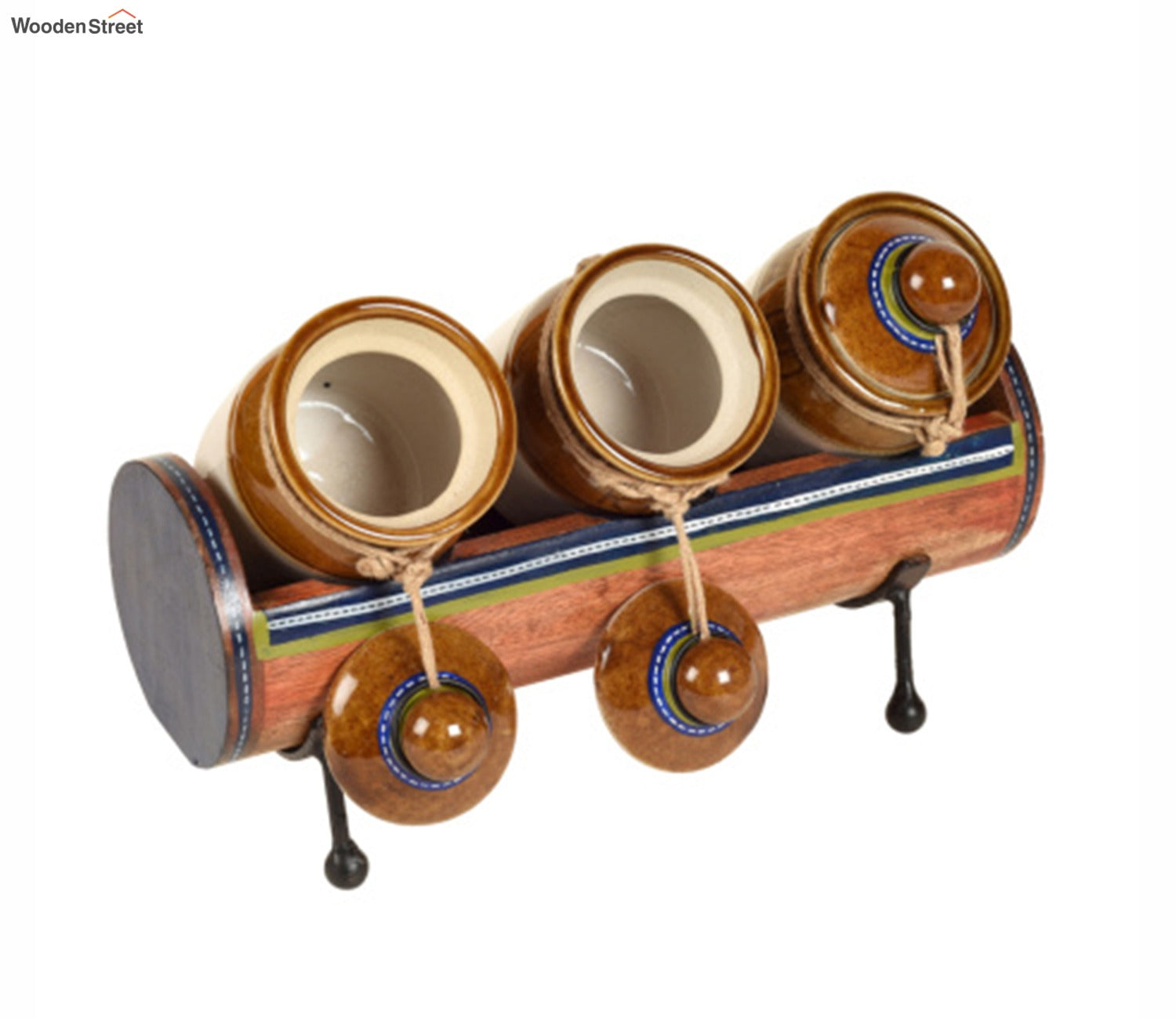 Blue Colour Barni Set With Stylish Tabular Stand