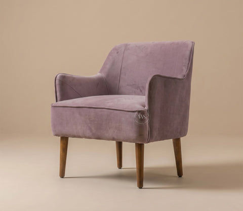 Avira Premium Upholstery Lounge Chair (Salmon Pink)