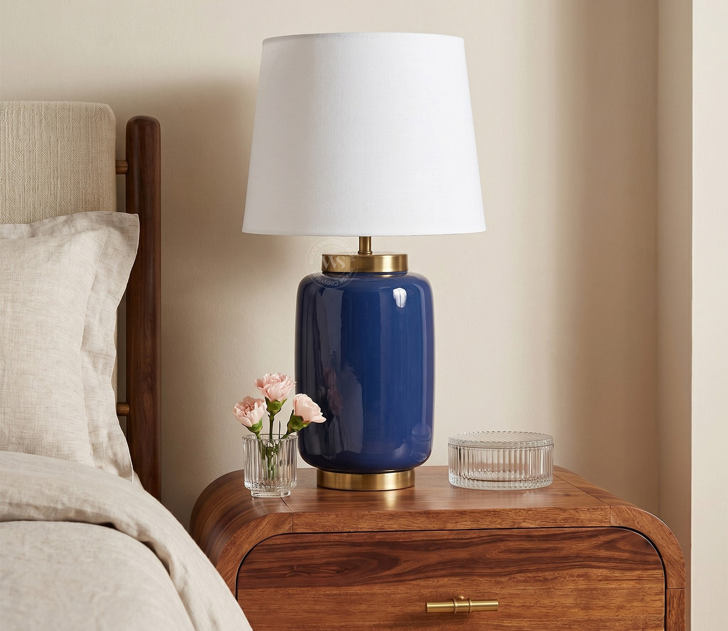 Ceres Metal Blue Table Lamp