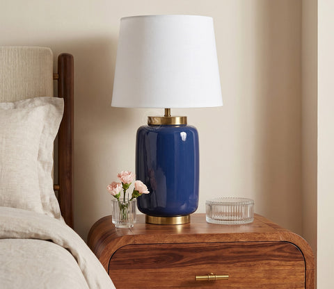 Ceres Metal Blue Table Lamp