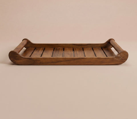 Cruiser Mango Wood Handcrafted Rectangular Serving Tray (Medium)