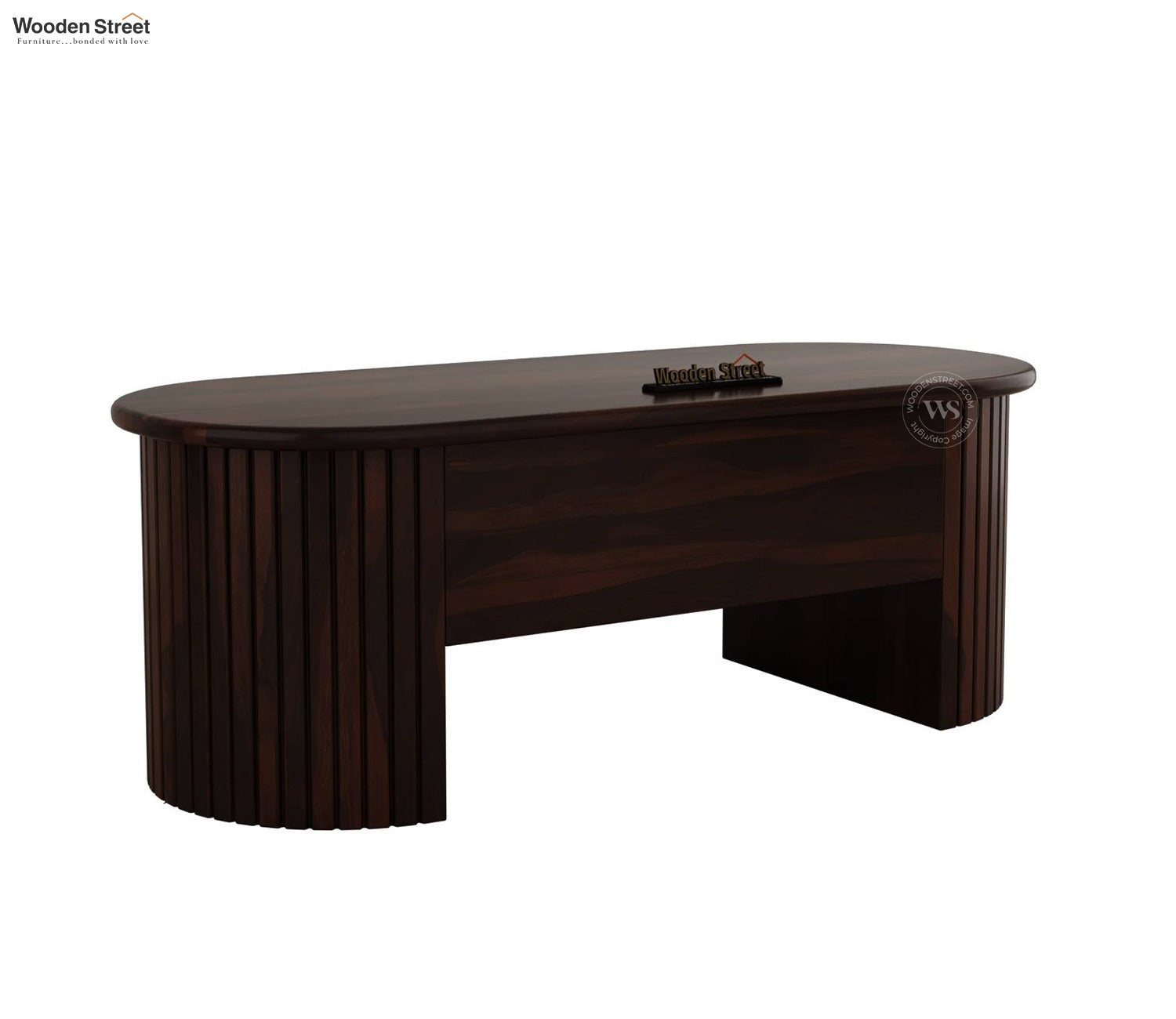 Silvia Lift Top Sheesham Wood Coffee Table with Hidden Storage Compartment (Walnut Finish)