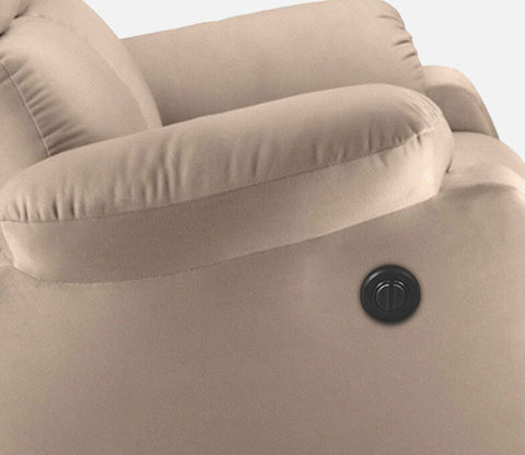 Valios Fabric 1 Seater Motorized Recliner Chair (Beige)