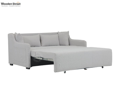 Dorado Premium Fabric Pull-Out Sofa Cum Bed (White)