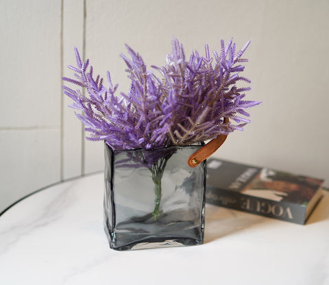 Whimsy Holder Glass Vase (Black, L)