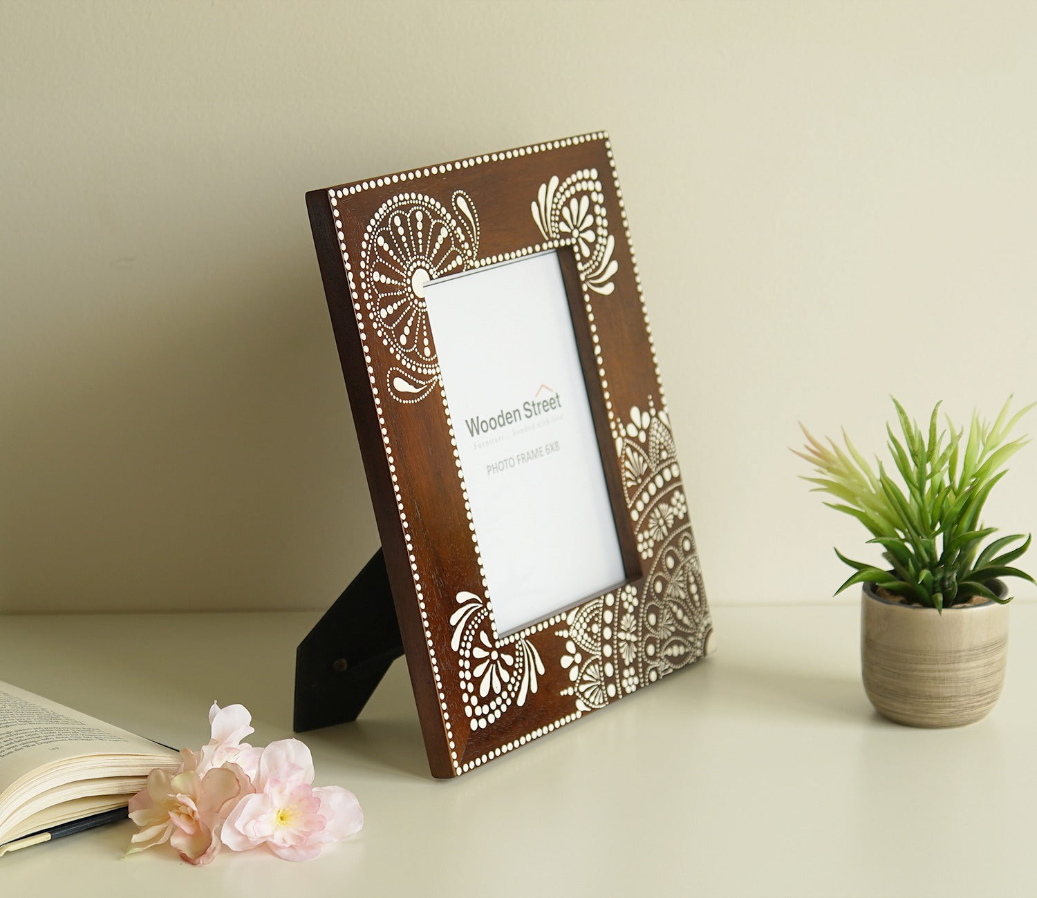 Medhini Hand Painted Solid Wood Photo Frame