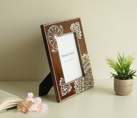 Medhini Hand Painted Solid Wood Photo Frame