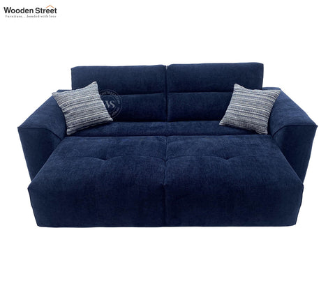 Midoro Powered Recliner Sofa with Extendable Seating (Blue)