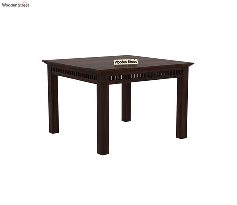 Adolph 4 Seater Dining Table (Walnut Finish)